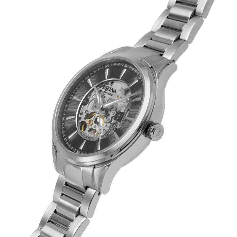 Festina F20536/4 Silver Automatic Skeleton Men's Watch Festina F20536/4 Silver Automatic Skeleton Men's Watch
